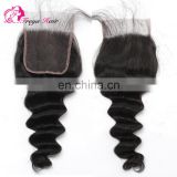 Wholesale Factory Price Brazilian hairloose wave cheap human hair lace closure