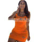 2020 New Arrivals Best Sellers Women Casual Dresses Ladies Sleeveless Casual Dress With Hole Women Summer Dresses thumbnail-5