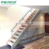 Modern Design Staircase Handrail Aluminum Base Shoe Frameless Glass Railing thumbnail-2