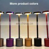 Cuctomed Modern Design Rechargeable Cordless Portable Round USB Led Table Lamp Light for Restaurant Hotel thumbnail-4