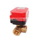 1/2" and 3/4" Motorized Operated DC24V and AC220V 3 Way Ball Valve for HVAC and Fan Coil Project thumbnail-2