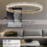Современная светодиодная кристальная подвесная лампа, романтический круглый люстра thumbnail-2