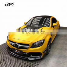 Beautiful carbon CQCV style body kit for Mercedes Benz C CLASS w205 for 2013-2018 front spoiler rear spoiler side skirts