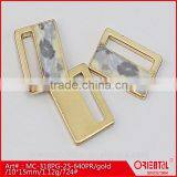 Square Sky-blue Metal Flat Logo Badge thumbnail-3