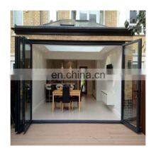 Heat Insulation Patio Aluminium Glazed Folding Doors Accordion Doors thumbnail-1