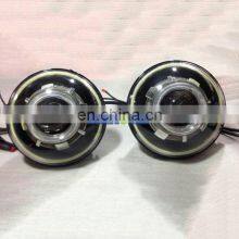 Lantsun 7 Inches LED Headlight/HID Starry Headlights With Devil Demon Eye and Led Angel Halo for JEEP JK