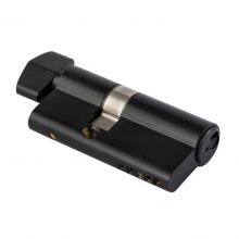 Gun Black Color Diamond and Rhombus Shaped Thumbturn Single Open Euro Profile Brass Lock Cylinder thumbnail-1