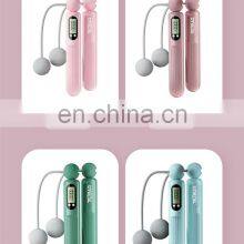 TEZEWA Unisex Skipping Rope Counting Cordless Jumping Rope Steel Wire Weighted For Adults thumbnail-3