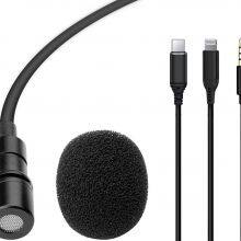 1.5m Mini Portable Microphone Condenser Clip-on Lapel Lavalier Mic Wired Mikrofo/Microfon for Phone for Laptop thumbnail-4
