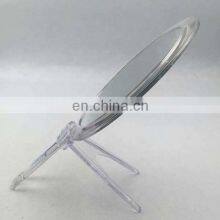 Clear Transparent Color Plastic Two Way Hand Held Desk Table Mirror Table thumbnail-2