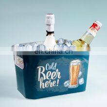 Brand New Party Luxury Tinplate Rectangular Wine Custom Champagne Cube Metal Beer Ice Bucket thumbnail-3