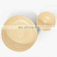 Hot Selling Set Natural Bamboo Wooden Bowl Eco Friendly Handmade Serving Heathy Bowls Wholesale in BUlk thumbnail-4