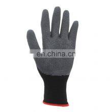 13guage Black Work Gloves Latex Coated Work Gloves Crinkle Latex Gloves Good Quality thumbnail-5