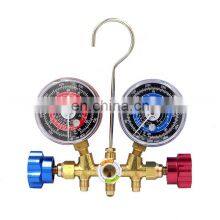 CT-536 H Brass Manifold Gauge Set HVAC Refrigeration System Auto Air Conditioner AC Charging R134A R22 R12 Manifold Gauge Set thumbnail-3