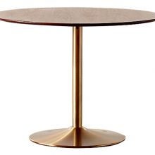 Odyssey brass  wood dining table