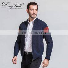 Men's Winter Wool Zipper Knit Cardigan Wholesale Crew Neck Jacket Sweater thumbnail-3
