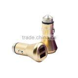 Latest Cell Phone Ipad Safety Hammer Car Charger With Metal Aluminum thumbnail-1