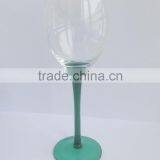 Wine Glass With Colored Stem, Yellow Champagne Glass, Red Wine Glass thumbnail-2