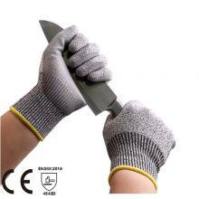 Anti Cut Level 5/D ANSI A5 13G HPPE Liner PU Coated Cut Resistant Knife Proof Gloves thumbnail-3