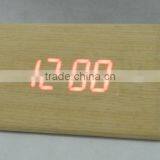 WL1227 Fashion Design Triangle Shape Wooden Digital Alarm Clock