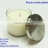 74mm Brush Nickle Plating Candle Lid thumbnail-1