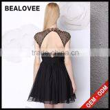 Factory Price New Arrival Ladies Diamond Black 100% Handmade Ladies Mini Skirt Haute Couture Evening Dresses thumbnail-5