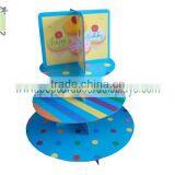 Customized Wave Point Rotation Cardboard Cupcake Stand Display thumbnail-4