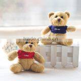 Cheap Plush Toy Couple Bears 11cm Tall Wearing Clothes/Soft Bear Toy in White or Brown/Stuffed Toy Bear of Promotional Gift thumbnail-5