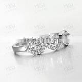 SGS Certified LEKANI 18K Gold Plated Latest Design Diamond Ring for Sale thumbnail-6