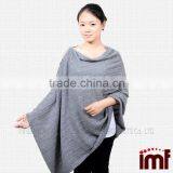 100 % Pure Cashmere Scarves Sweater Crochet Lady Poncho Cashmere With Buffalo Horn Button thumbnail-1