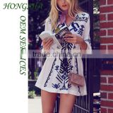 Fashion Western Sexy Embroidery Mini Dresses for Women Lady HSd7509