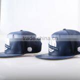 High Quality Snapback Hat Embroidery Leather Sanpback Hat thumbnail-2