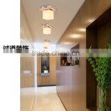 Rubber Wood Frosted Glass Bedroom Aisle Ceiling Light thumbnail-2