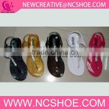 Ladies Glitter Jelly T-Shape sandals