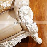 Luxury Classical French Italian European Antique Style Carved Rubber Solid Wood Frame Artistic Red Brown Leather Sofa Set Quality Choice thumbnail-6
