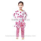 Fashion Cute Kid Clothing Boutiuqe Fall Long Sleeve Strips 2016 Ruffle Girls Clothes thumbnail-2