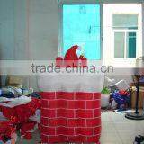Inflatable Christmas Decoration Santa in Chimney With up and Down Movement thumbnail-2