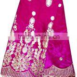 Classical Design Bule Color Indian Velvet Lace Fabric for Dress thumbnail-6