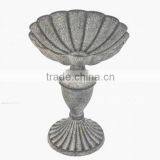 Antique White Wrought Iron Flower Pedestal Bowl Quality Choice
