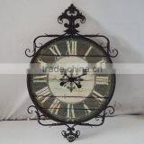 Big Decorative Antique Gilt Handcrafted Wood Cartel Wall Clocks