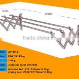 Stainless Steel Push-pull Wall Mounted Folding Clothes Drying Rack thumbnail-6