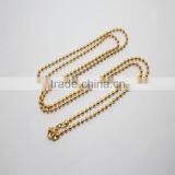 Hot sale 75cm gold color 316 stainless steel ball chain for floating lockets