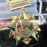 Custom Production Metal Award Medal / Diamond Star China Military Medal thumbnail-3