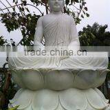 Sitting Shakyamuni Buddha Statues for Sale White Marble Stone Hand Carving Sculpture for Home Garden Pagoda Temple No 28
