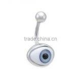 Surgical Steel Beautiful Jeweled Colored Eye Navel Belly Button Ring thumbnail-1