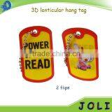 3D clothing lenticular hang tag label design