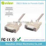 Beige Male to Female 6ft DB15 to DB15 Cable