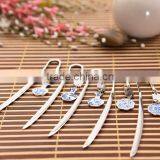 Metal Bookmarks With Customized Logo Chinese Style Blue and White Porcelain Bookmark Metal for Collection thumbnail-1