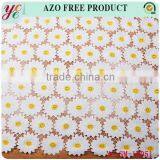 Hot Sale Big Yellow Stamen White Petals Chemical Lace Fabric for Women