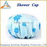 Blue Microfiber Cotton Fabric Printed Shower Cap
